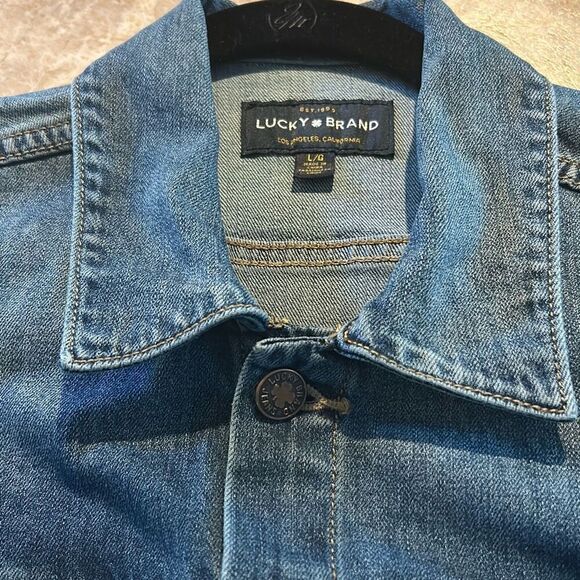 LUCKY BRAND Denim Jean Jacket Size L - Picture 8 of 9